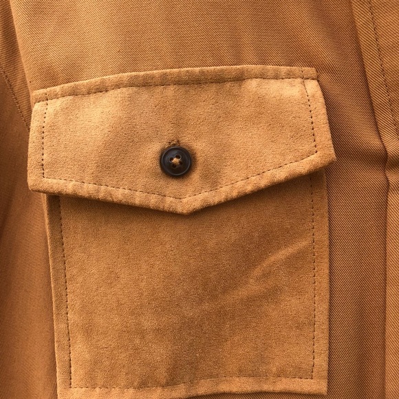 Mustard Cuffed Long Sleeve and Faux Suede Pockets! - Picture 5 of 8